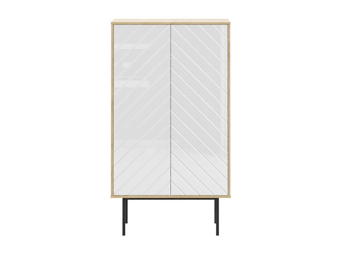 Шкаф Boho со стеклом на фасаде белого цвета - купить Комоды по цене 47500.0