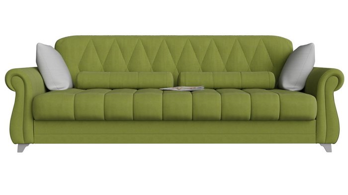 Диван-кровать прямой Эвора зеленого цвета
