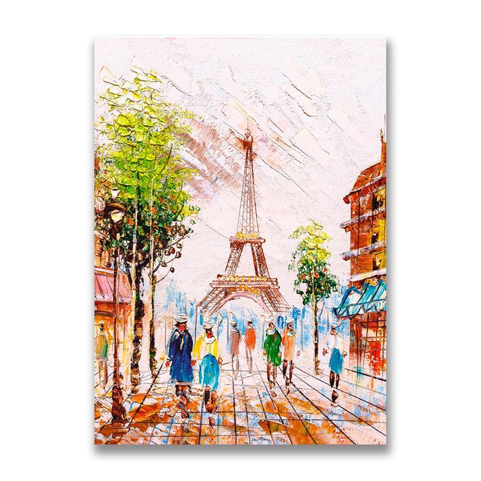 Картина на холсте Парижские улочки 50х70 см