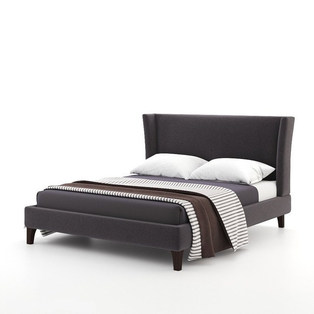Кровать Zach 140х200 темно-коричневого цвета - лучшие Кровати для спальни в INMYROOM