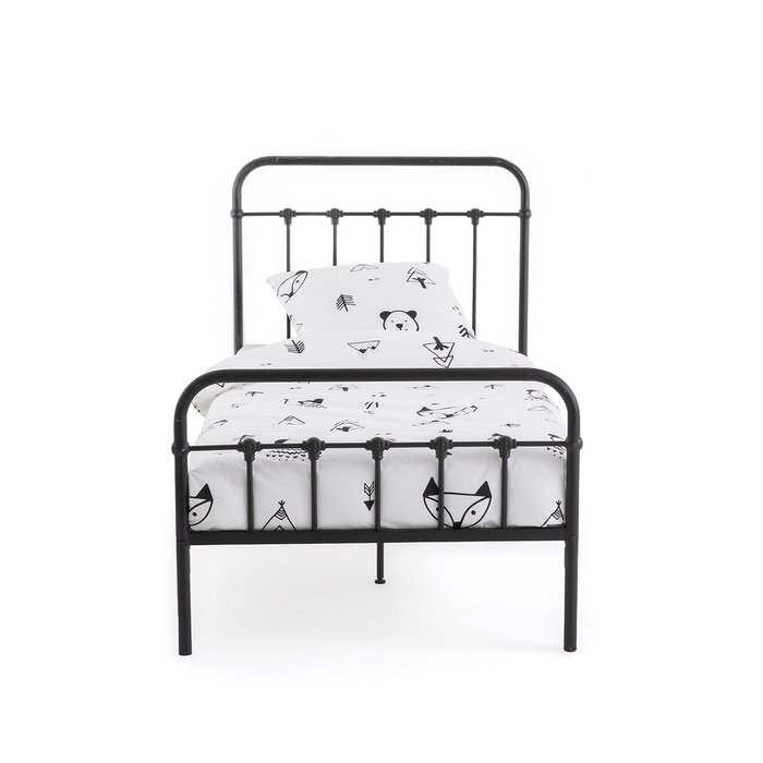 Металлическая кровать Asper 90x190 черного цвета - купить Одноярусные кроватки по цене 18019.0