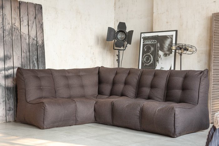 Угловой модульный диван Shape коричневого цвета - купить Угловые диваны по цене 34990.0