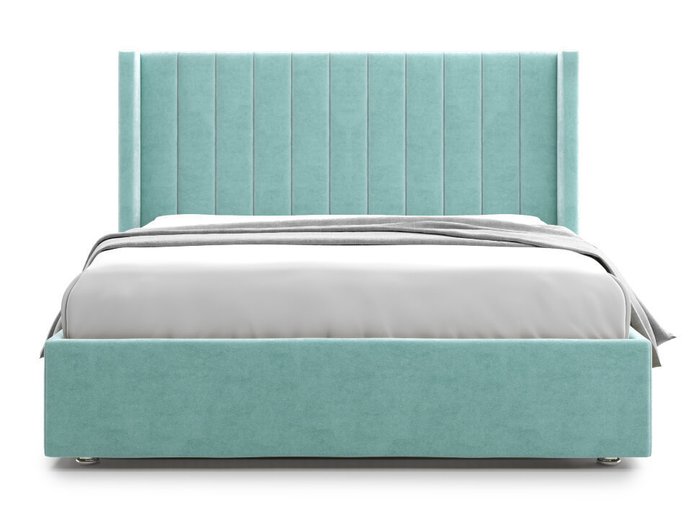 Кровать Premium Mellisa 2 180х200 бирюзового цвета с подъемным механизмом - Velutto 17 - купить Кровати для спальни по цене 64000.0