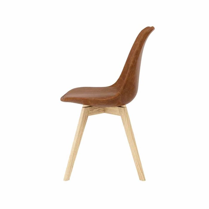 Стул Gina Liz коричневого цвета (экокожа) - лучшие Обеденные стулья в INMYROOM