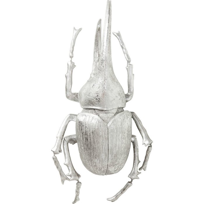 Украшение настенное Herkules Beetle серебряного цвета
