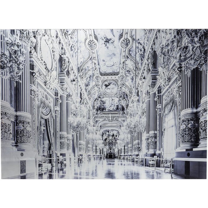 Картина Versailles 120х180 черно-белого цвета