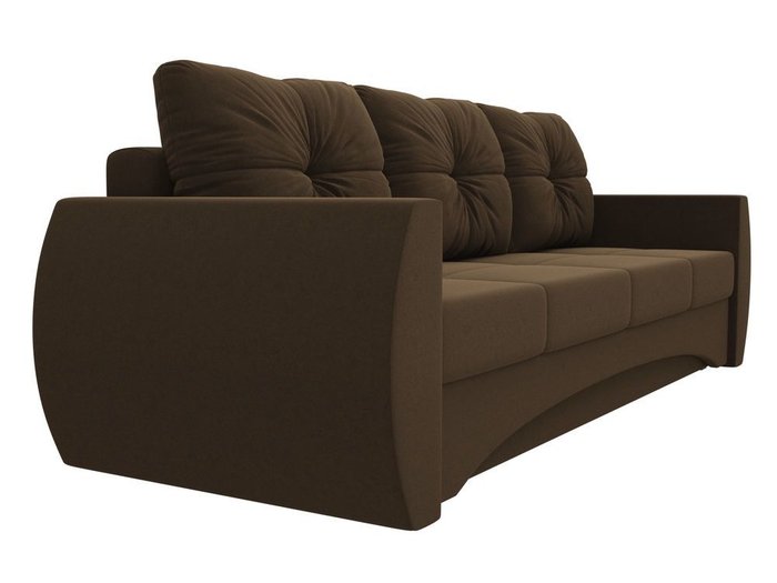 Прямой диван-кровать Сатурн темно-коричневого цвета - лучшие Прямые диваны в INMYROOM