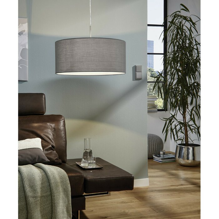 Подвесной светильник Pasteri серого цвета - купить Подвесные светильники по цене 8990.0