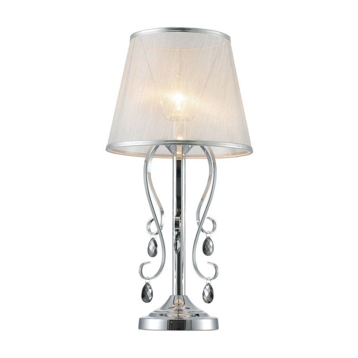 Настольная лампа Simone с абажуром серого цвета - купить Настольные лампы по цене 9350.0