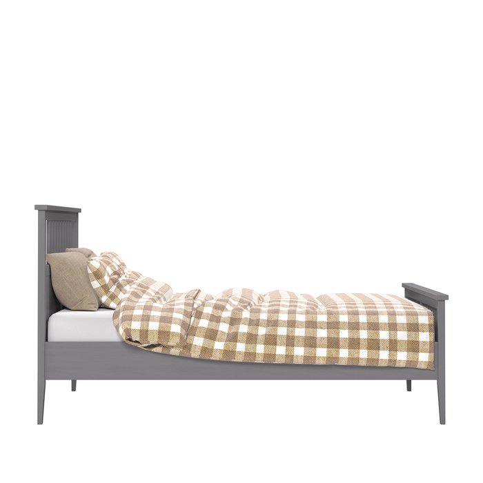 Кровать Мира 160х200 серого цвета с основанием - лучшие Кровати для спальни в INMYROOM