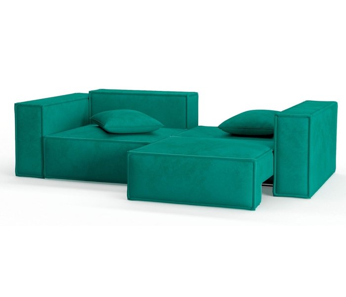 Диван-кровать из велюра Ли Рой бирюзового цвета - лучшие Прямые диваны в INMYROOM