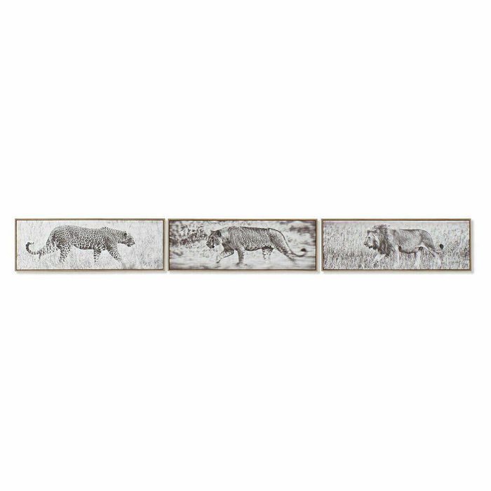 Картина 92,5 x 3,5 x 32 cm Колониальный Джунгли (3 Предметы)