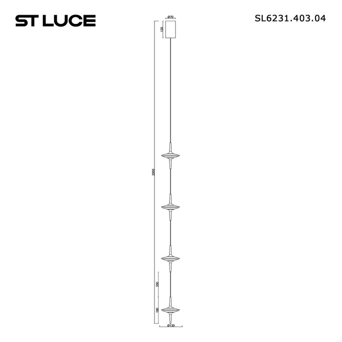 Светильник подвесной ST-Luce Черный/Прозрачный LED 4*5W 4000K ZENITH - лучшие Подвесные светильники в INMYROOM