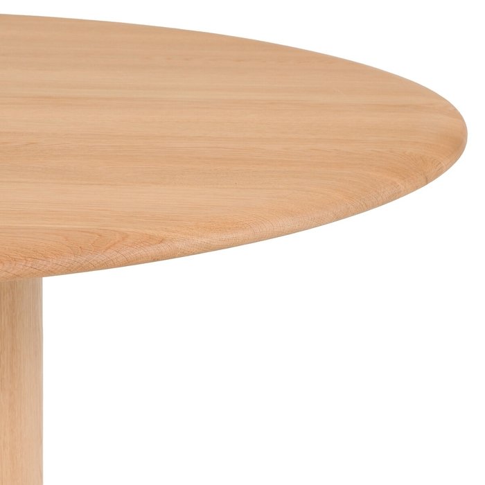 Стол обеденный круглый из дуба Sculpta бежевого цвета - лучшие Обеденные столы в INMYROOM