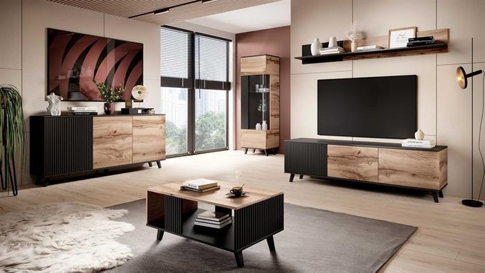 Полка Random P-2 бежево-черного цвета - купить Полки по цене 11127