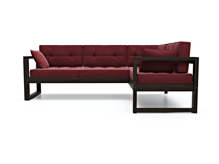 Угловой диван Астер с обивкой из красного велюра - купить Угловые диваны по цене 49990.0