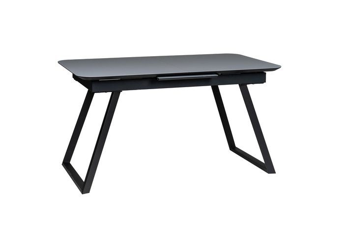 Раздвижной обеденный стол Пеле 120 черного цвета Раздвижной обеденный стол Пеле 120 черного цвета
