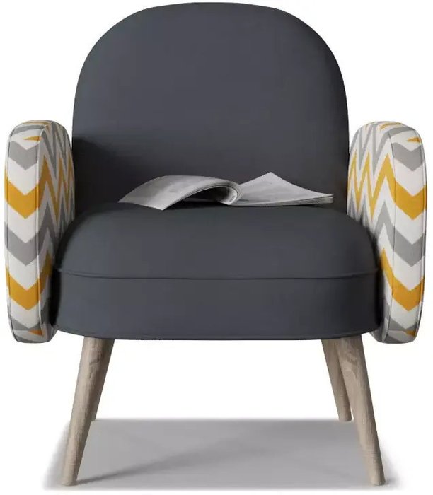 Кресло Бержер темно-серого цвета - купить Интерьерные кресла по цене 14000.0