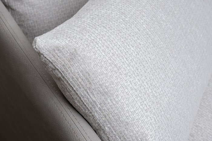Угловой диван Santiago серо-белого цвета - лучшие Угловые диваны в INMYROOM