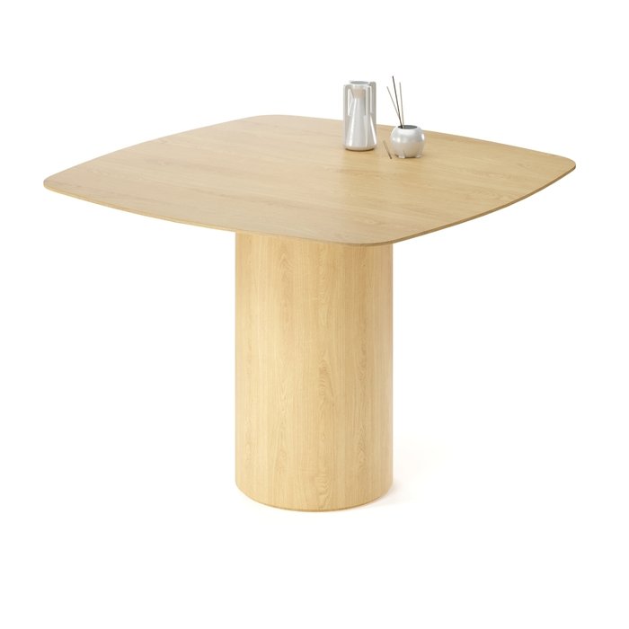 Обеденный стол квадратный Вуррен бежевого цвета - купить Обеденные столы по цене 63089.0