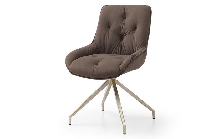 Стул поворотный Joely коричневого цвета - лучшие Обеденные стулья в INMYROOM