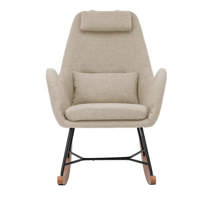 Кресло-качалка Duglas бежевого цвета - купить Интерьерные кресла по цене 15879.0