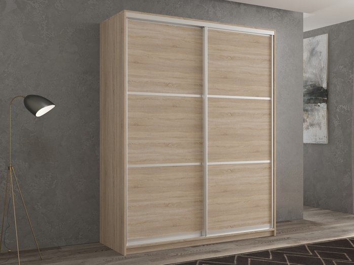 Шкаф-купе Кааппи-4 160 М цвета Сонома  - купить Шкафы-купе по цене 33990.0