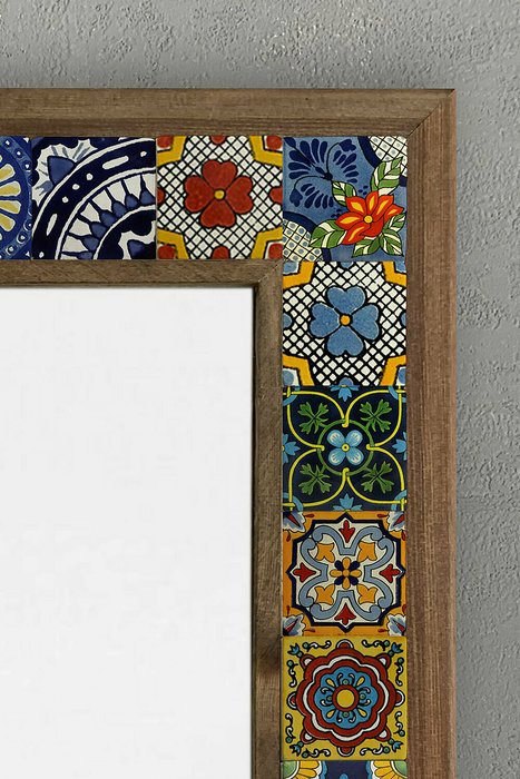 Настенное зеркало 43x63 с мозаикой из натурального камня - лучшие Настенные зеркала в INMYROOM