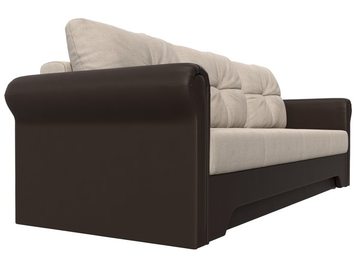 Прямой диван-кровать Европа бежево-коричневого цвета (ткань/экокожа) - лучшие Прямые диваны в INMYROOM