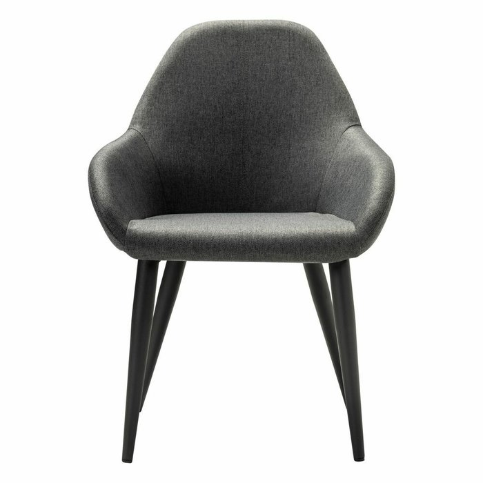 Стул-кресло Kent тёмно-серого цвета с черными ножками - купить Обеденные стулья по цене 9990.0