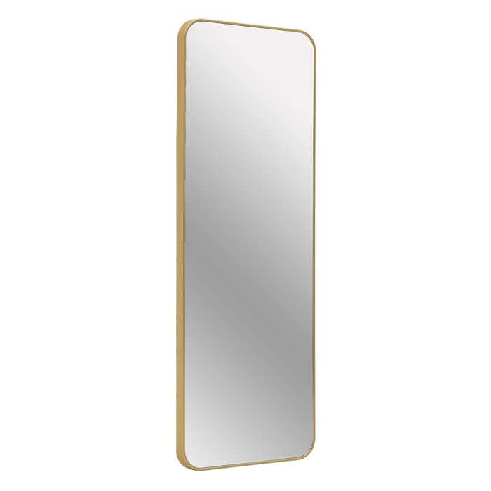 Настенное зеркало 36х100 золотого цвета