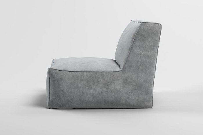 Кресло Quadro Velur серого цвета - купить Бескаркасная мебель по цене 24000.0
