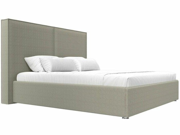 Кровать Аура 180х200 бежево-серого цвета с подъемным механизмом - лучшие Кровати для спальни в INMYROOM