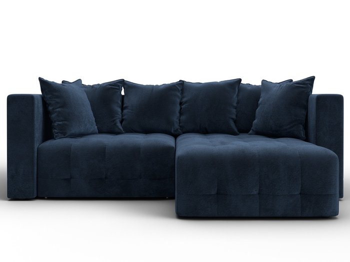 Угловой диван-кровать Лига-052 темно-синего цвета - купить Угловые диваны по цене 83990