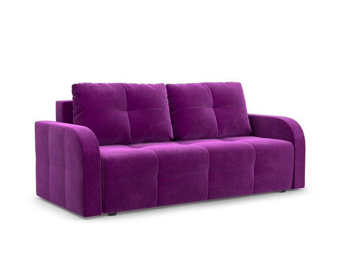 Прямой диван-кровать Марсель 3 фиолетового цвета