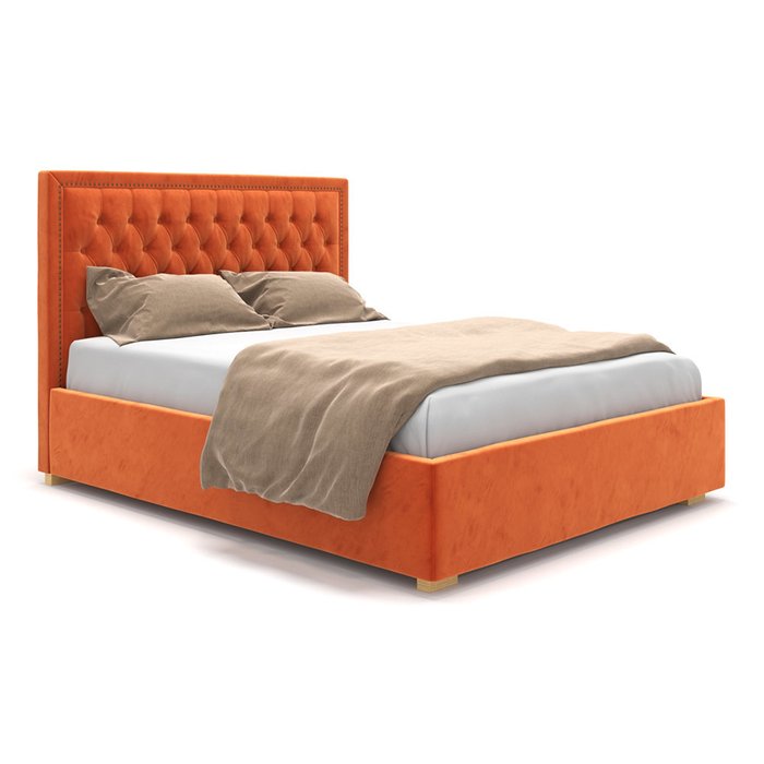  Кровать Celine оранжевого цвета с подъемным механизмом 140х200