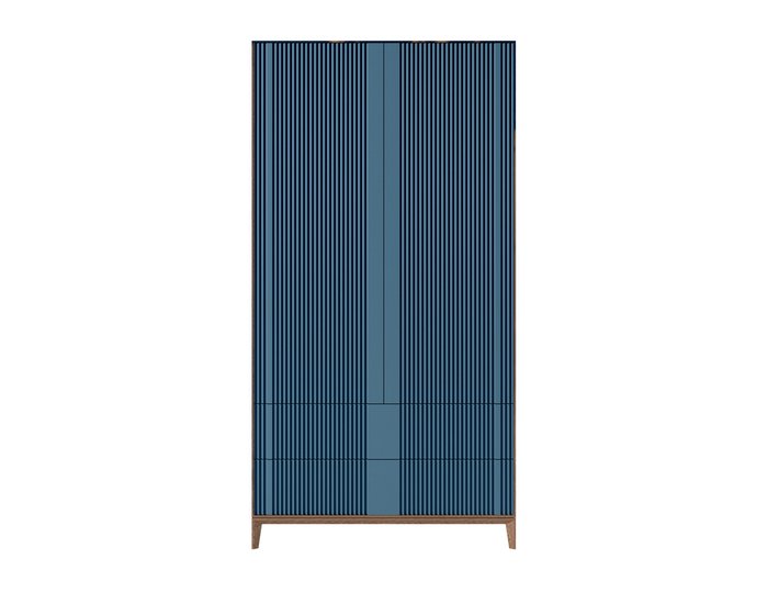 Шкаф The One Wave с фасадом синего цвета - купить Шкафы распашные по цене 170100.0