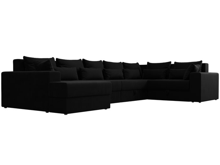 Угловой диван-кровать Мэдисон черного цвета - лучшие Угловые диваны в INMYROOM