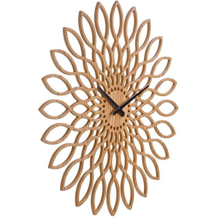 Деревянные настенные часы Oslo в виде подсолнуха - купить Часы по цене 11600.0