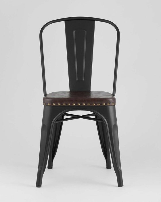 Стул Tolix Soft коричнево-черного цвета  - лучшие Обеденные стулья в INMYROOM