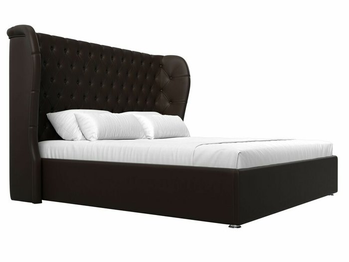 Кровать Далия 180х200 темно-коричневого цвета с подъемным механизмом - лучшие Кровати для спальни в INMYROOM