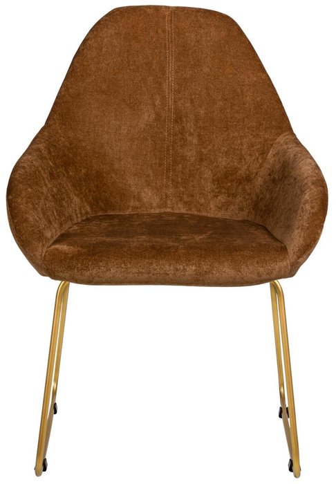 Стул с подлокотниками Kent коричневого цвета - лучшие Обеденные стулья в INMYROOM