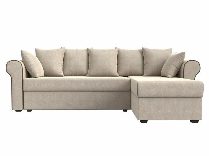 Угловой диван-кровать Рейн бежевого цвета правый угол - купить Угловые диваны по цене 35999.0