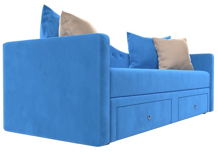 Детский прямой диван-кровать Дориан голубого цвета - лучшие Прямые диваны в INMYROOM