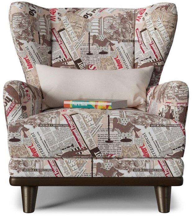 Кресло Роберт Pressa бежево-коричневого цвета - купить Интерьерные кресла по цене 7000.0