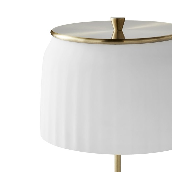 Лампа настольная Canel бело-латунного цвета - купить Настольные лампы по цене 13613.0