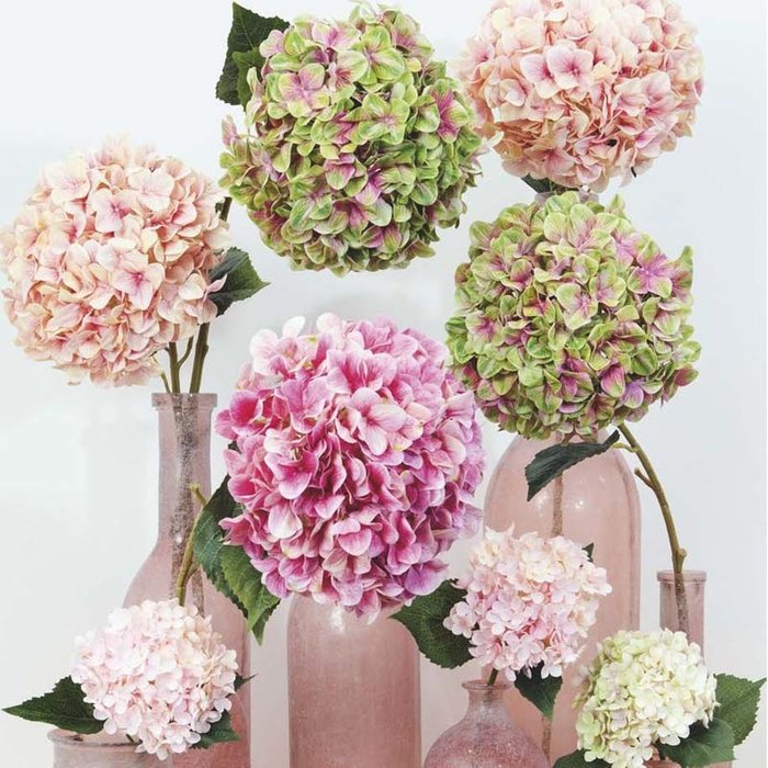 Искусственный цветок Hortensie 3D лилово-зеленого цвета - купить Декоративные цветы по цене 2740.0