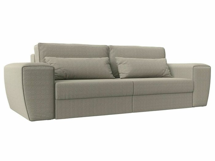 Прямой диван-кровать Лига 008 серо-бежевого цвета