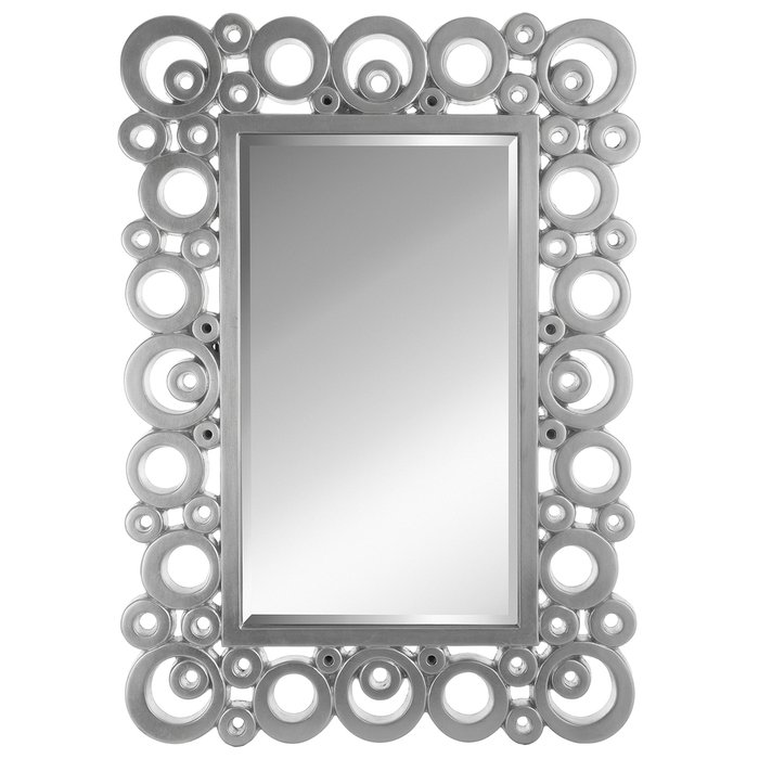 Зеркало настенное Милан серебряного цвета