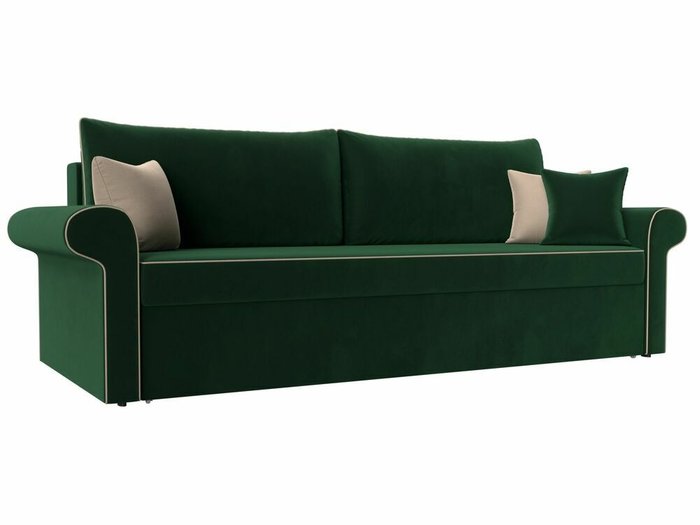 Прямой диван-кровать Милфорд зеленого цвета